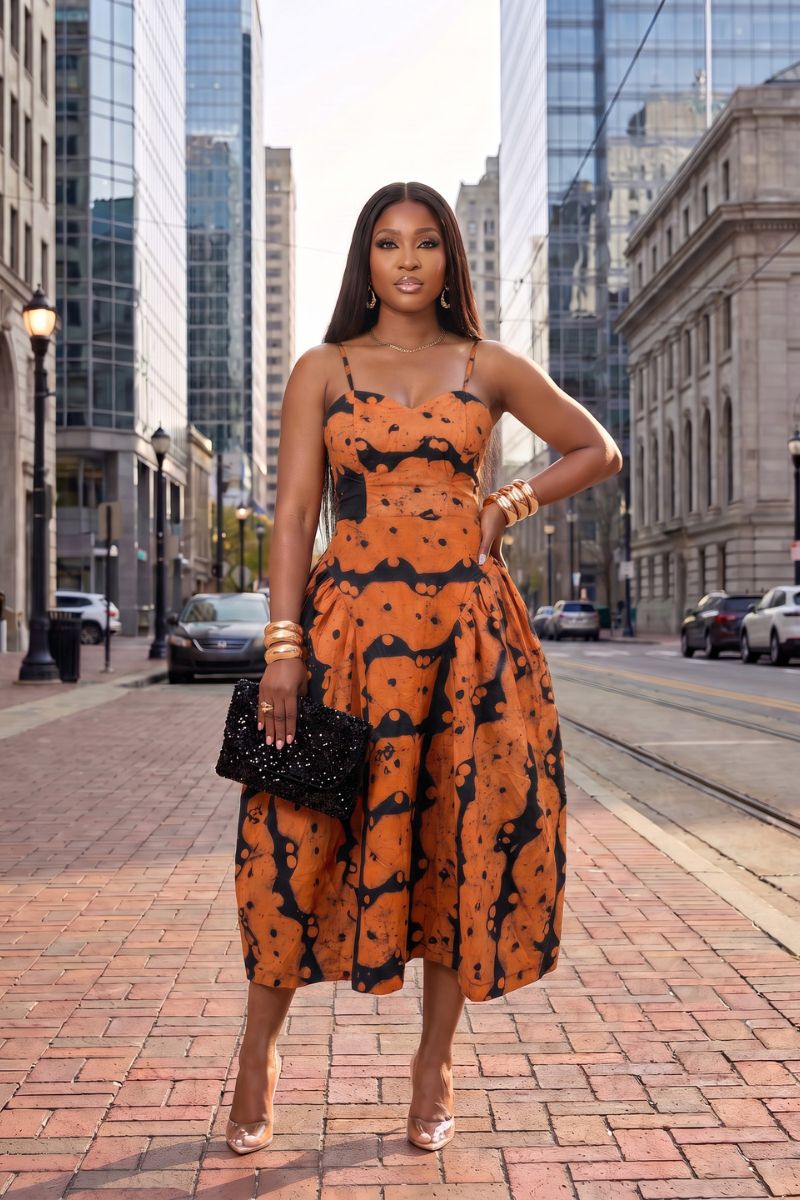 THE ZOE DRESS BURNT ORANGE
