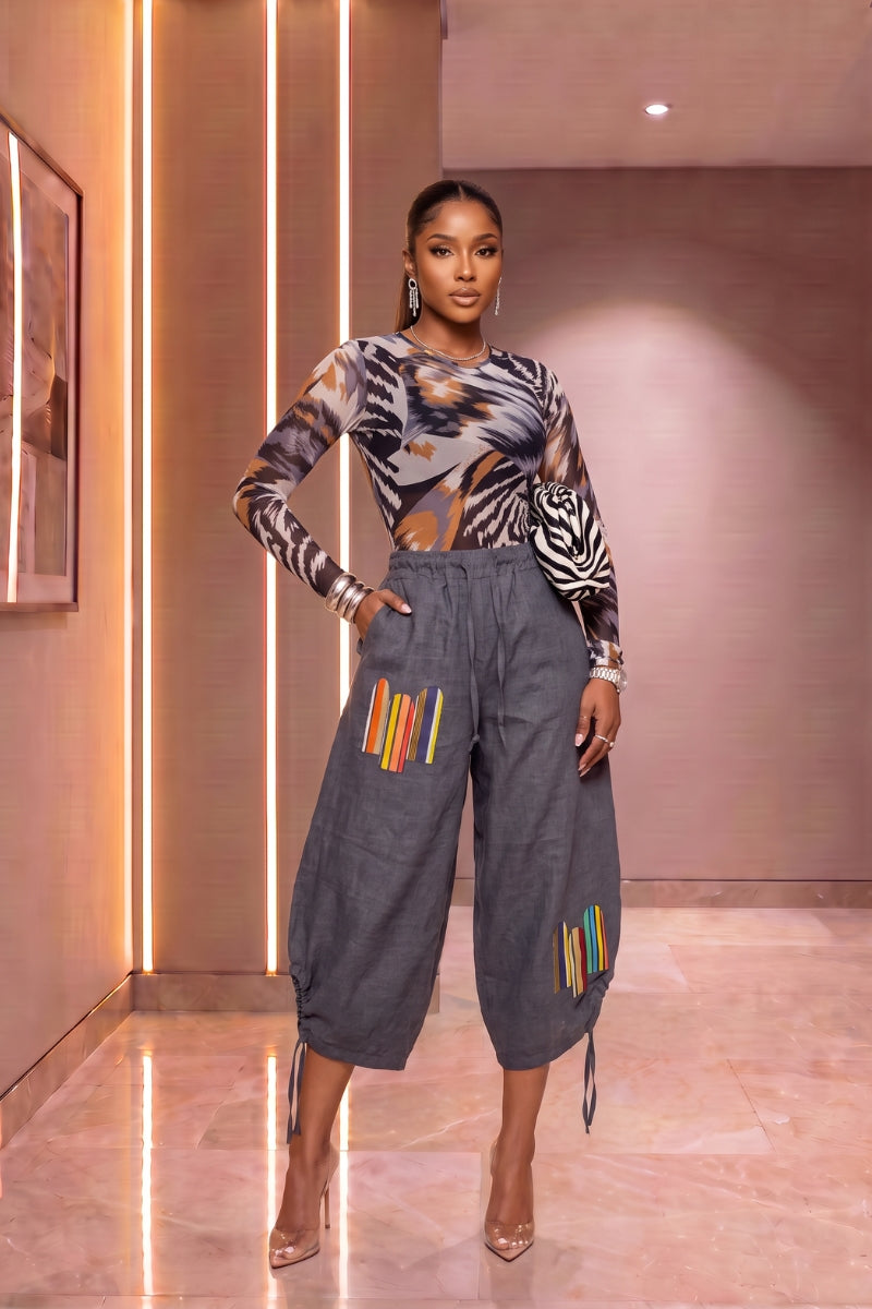 THE SAFARI Chic TOP-ABSTRACT