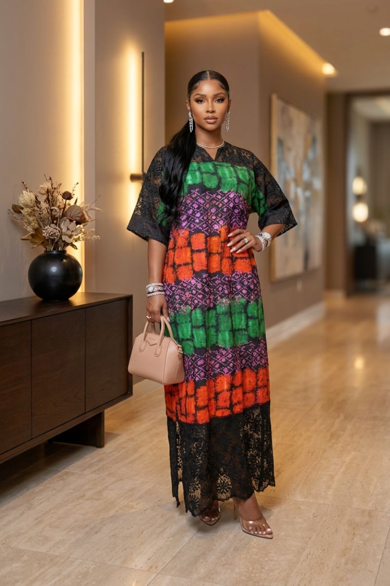 THE ATEM LACE KAFTAN