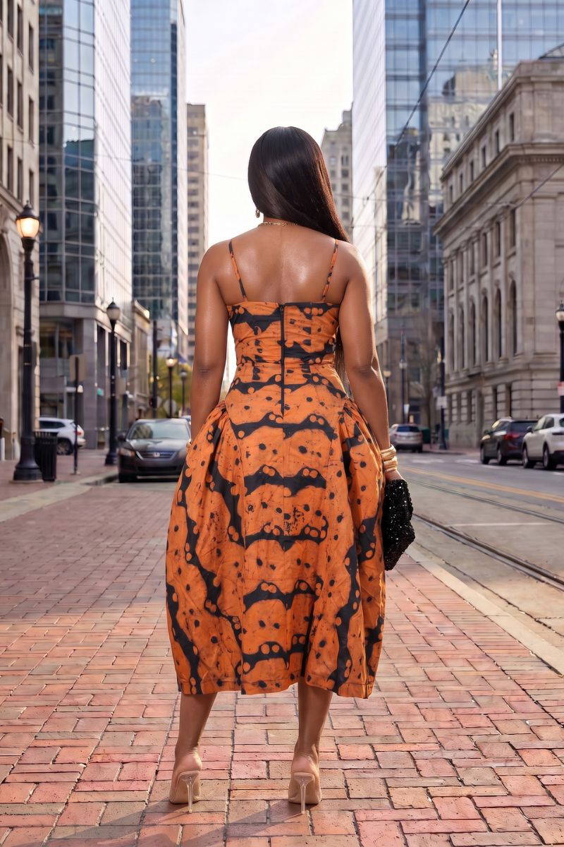 THE ZOE DRESS BURNT ORANGE
