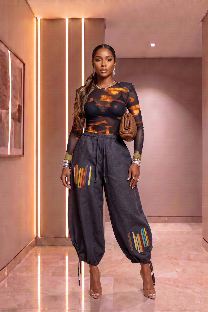 THE SAFARI CHIC MESH TOP- TORTOISE